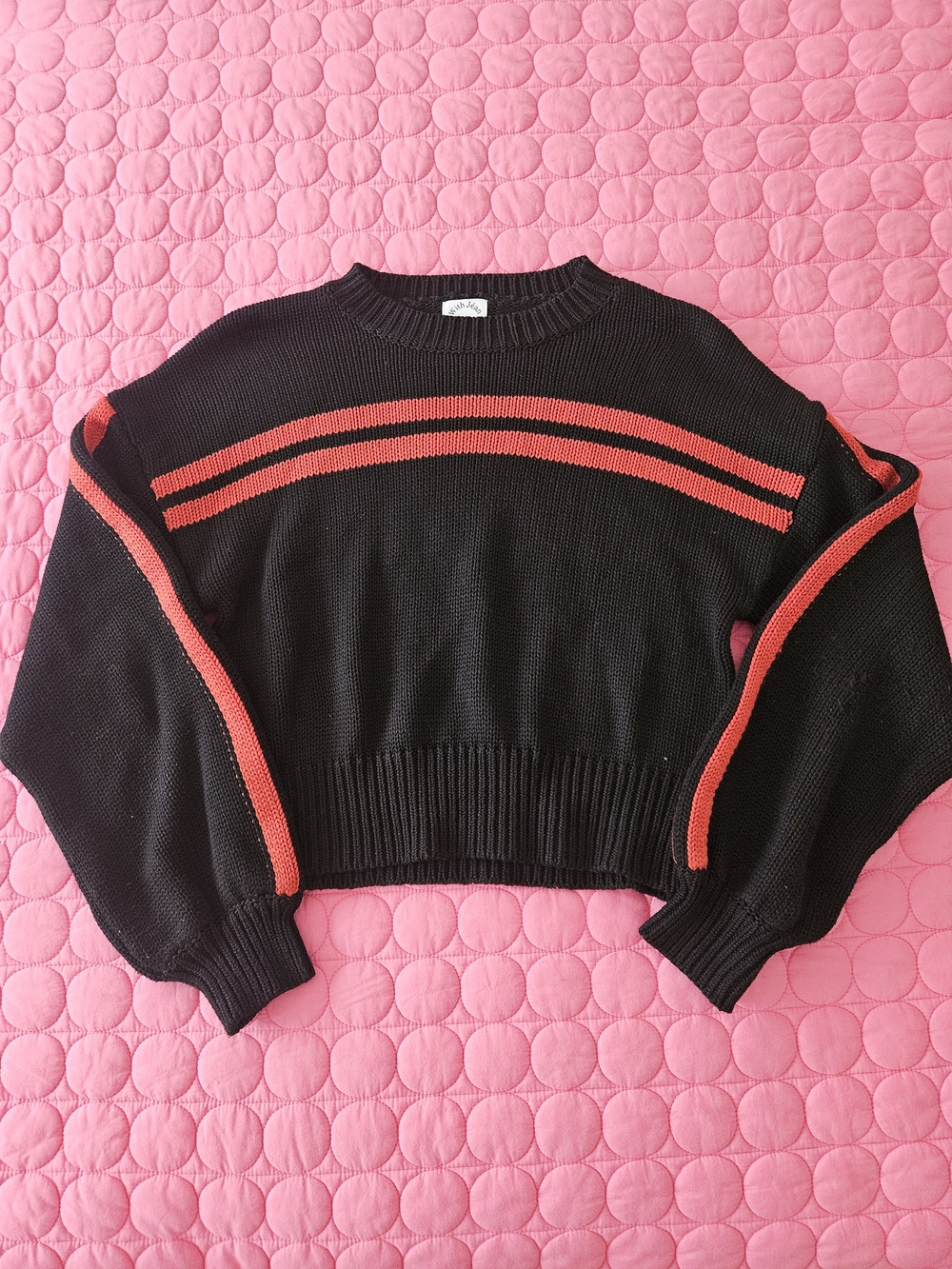 With Jean Black And Red Olivia Sweater Size XS